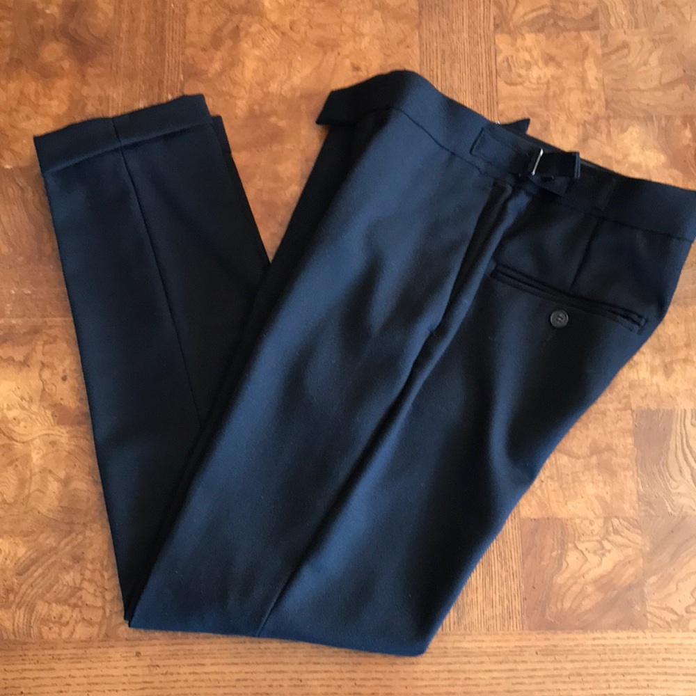 Men's H&M Slim Fit 28R Black  Wool Trousers Dress Pants